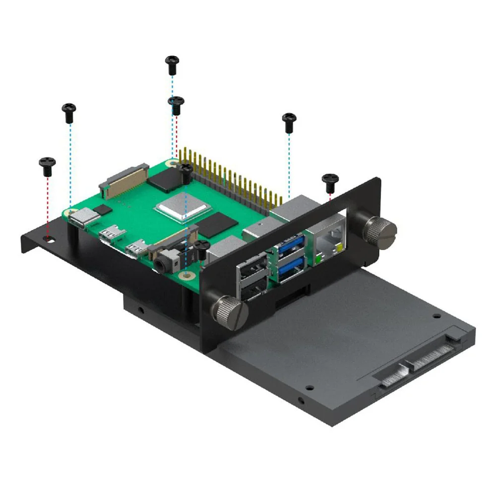 UCTRONICS 19” 1U Rack Mount for 4x Raspberry Pis